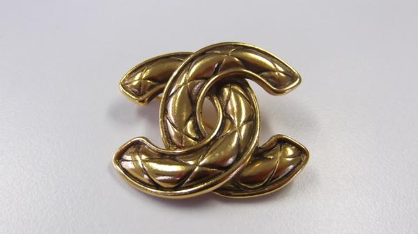 Chanel ゴールド クリスタル ブローチ ◇CHANEL シャネル ココマーク ブローチ ◇CHANELシャネルココマーク