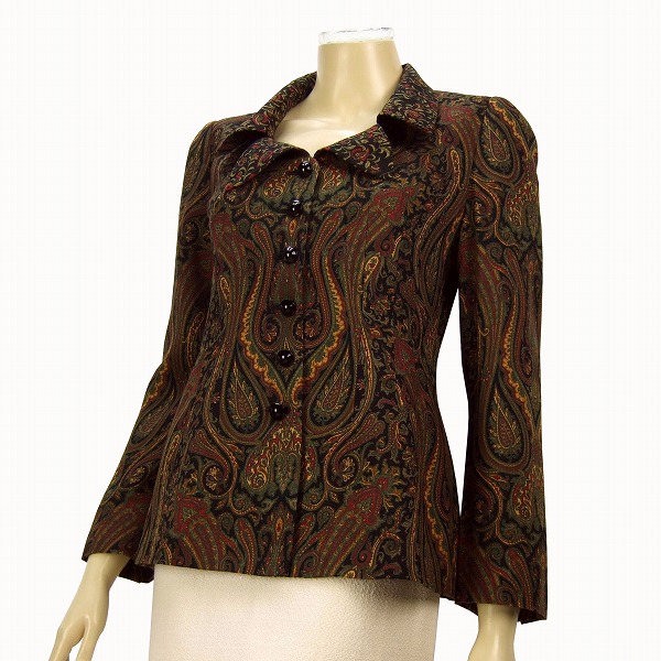 新同*ジュンアシダ★貴賓ペイズリー&花*異柄使★美衿ジャケット7