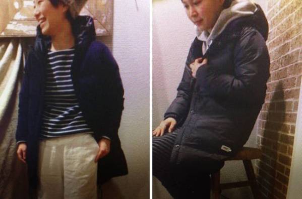 ARMEN フード付きリバーシブルダウン ダニエラ