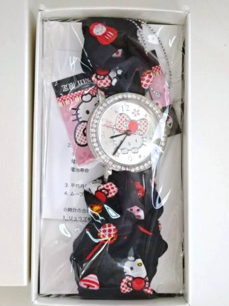 未使用 キティ ジャパン シュシュ ウォッチ 腕時計 和柄 2011