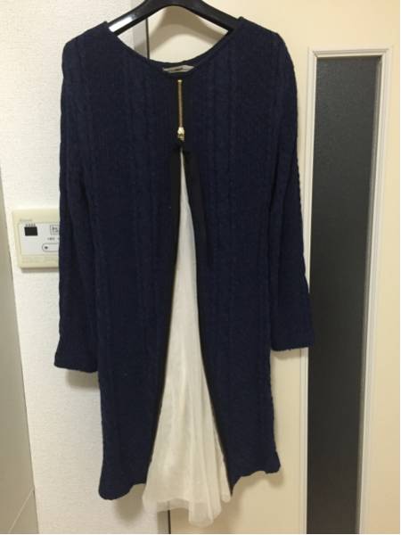 ロアフィリー ネイビー ニットワンピ チュール