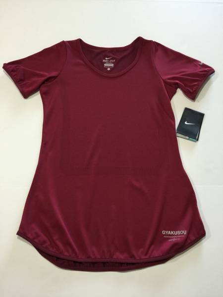 新品即決 WS GYAKUSOU DRI-FIT スウェットマップTシャツL赤