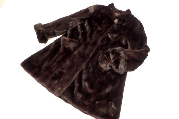 美品◆SAGAMINK サガ　ミンクロングコート ブラウン系 F 茶系