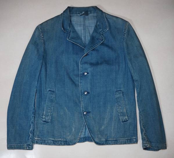 45rpmデニム ジャケット コンチョUSED加工3インディゴ藍