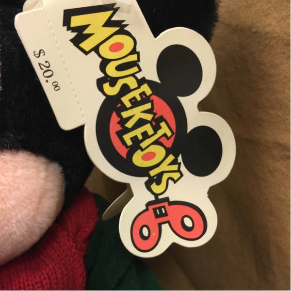 ミッキーマウス【ぬいぐるみ・タグ付き・アンティーク】