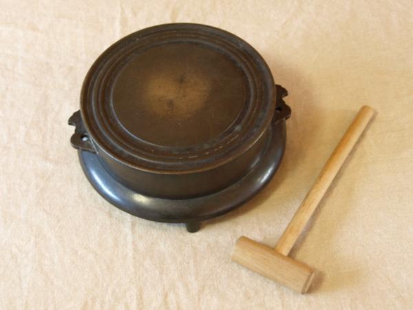 時代★古銅半鐘★1.8kg鉦鐘換鐘 祭囃子仏具消防 召集連絡 茶道具