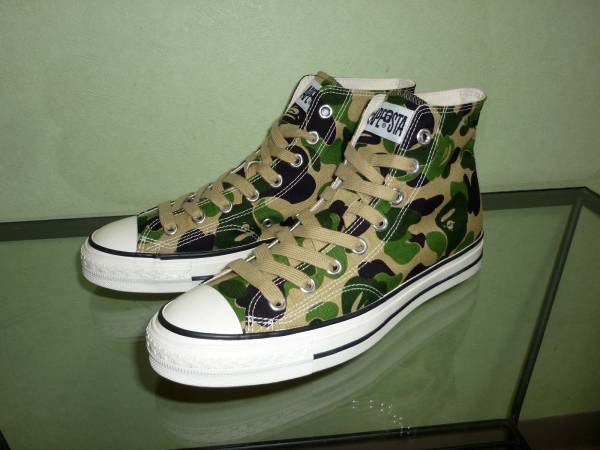 未使用APE STA エイプ月星別注 カモフラオールスター スニーカー