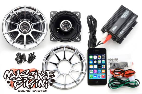 バイク用オーディオキット(アンプ＆スピーカーF)マジェスティ等k