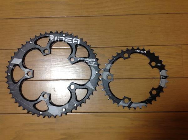 RIDEA 52/36 110BCD 5アーム W3T 楕円チェーンリング