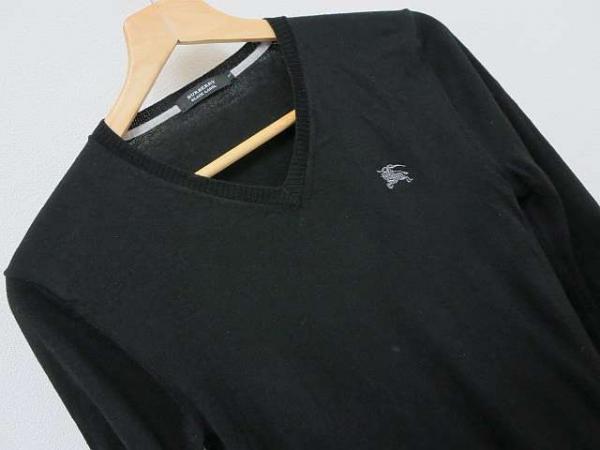 バーバリーブラックBURBERRY BLACK LABELニット・セーター 黒 2 バーバリーブラックBURBERRY BLACK LABELニット・セーター 黒 2