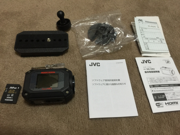 【中古】JVC GC-XA2-B ADIXXION ウェアラブルカメラ