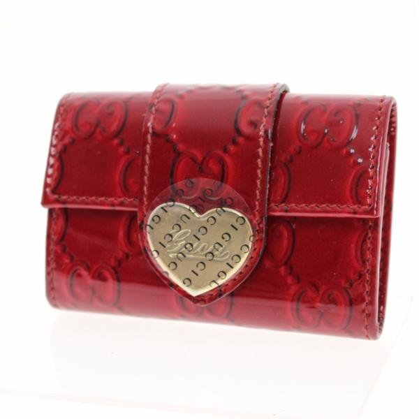 1円◆ グッチ キーケース 203551 レザー 未使用 ハートモチーフ