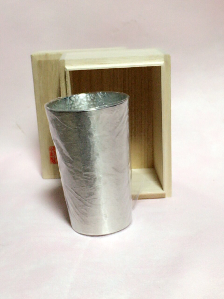 ★錫製 タンブラー 1客 木箱付き