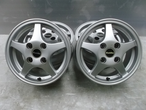 ★5本スポークEstilo14X5.5J+40 114.3/4H★フィアット等　中古品