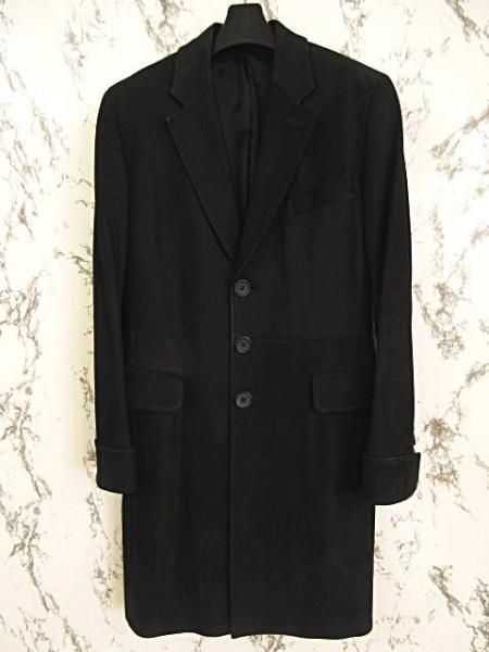 ポールスミス PAUL SMITH チェスターコート レザー M 黒 ブランド別 ほ