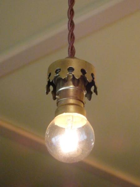 フランスアンティークJADIS吊るしタイプ照明器具電球付きレア