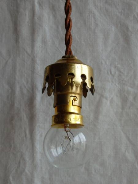 フランスアンティークJADIS吊るしタイプ照明器具電球付きレア