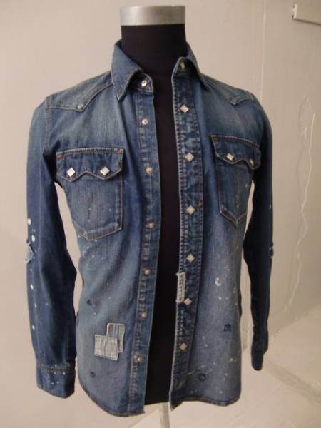 送料無料！新品未使用リメイク加工デニムシャツTKタケオキクチ