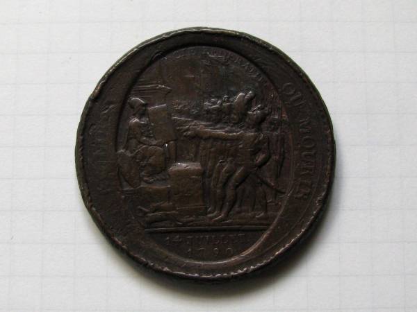 ◆フランス革命期◆５ソル緊急通貨【モネロン商会】1792年