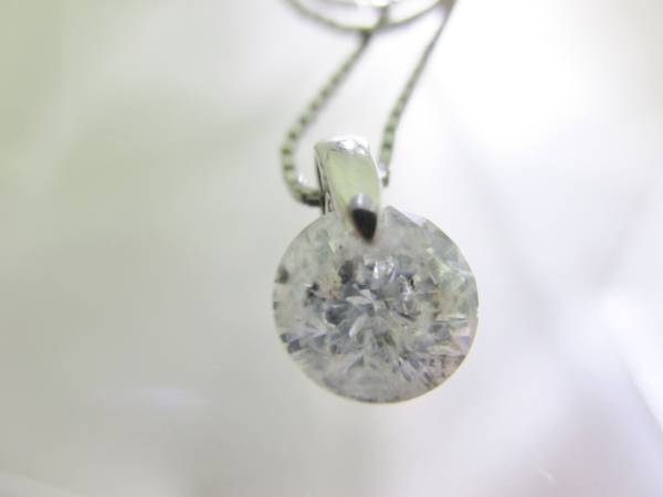 本物美品 豪華1.031カラット 大粒 ダイヤ プラチナ ネックレス