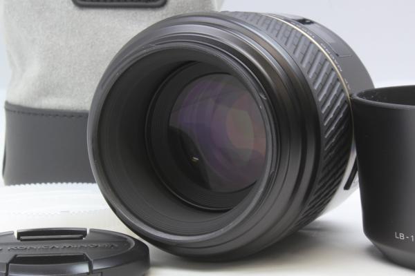 良品 即決MINOLTA AF MACRO 100mm F2.8 D + ソフトケース付