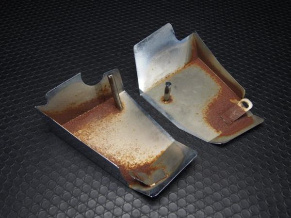 スティード400メッキ角ばったサイドカバー左右NC26チョッパー