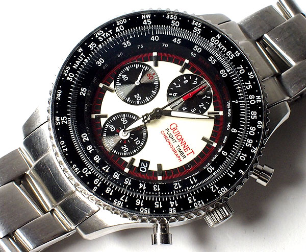 ギオネ フライトタイマー 1/10秒 クロノグラフ 電池交換済