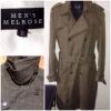 メンズメルローズ定価3万程ウール毛トレンチコートジャケット細