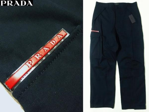 11万新品52-XL★プラダ スポーティ赤ラベル☆カーゴワイドパンツ