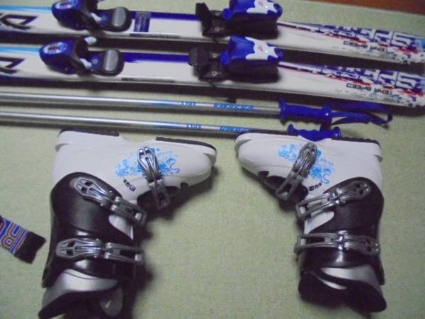 高学年用ダイナスター スキーセット板130cm、ブーツ23.0、ストック