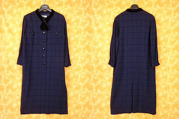 ★111287【十仁プラザ】Jujin Plaxa couture リボンワンピース44