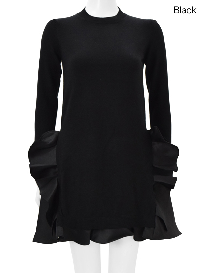 Chesty フリルニットワンピース ブラック 1 新品 チェスティ