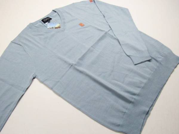 ◆高級22680パーリーゲイツ.コットンVネックセーター5/SA新品◆