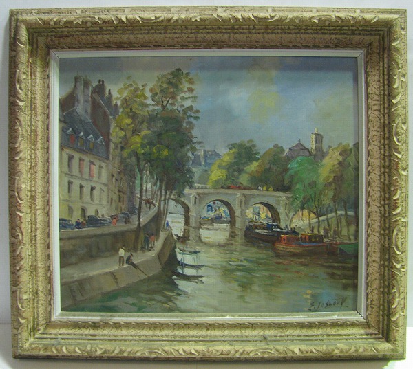 油絵F10号「石橋」サイン読めず[^B0PAF