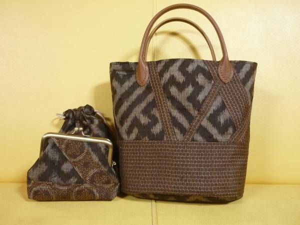 泥大島着物リメイク　小さめ