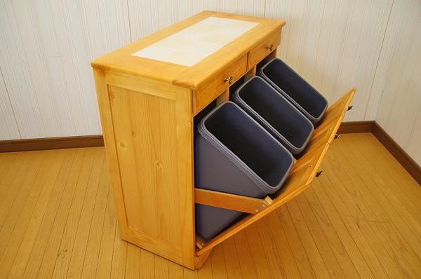 ☆1円～アンティーク調 ダストボックス 15L×3 レトロ　C2480