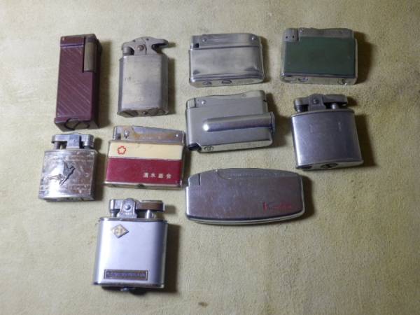 ★⑥ジャンク★古いオイルライター（10個部品取）