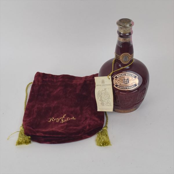 ◇ROYAL SALUTE ロイヤルサルート 21年 スコッチ 赤 袋付き