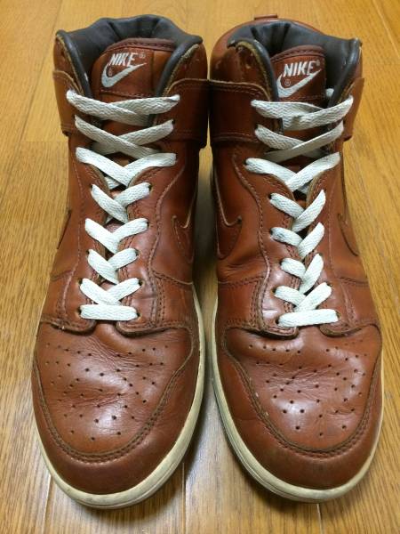 限定　NIKE DUNK PREMIUM LEATHER HI 茶 US10