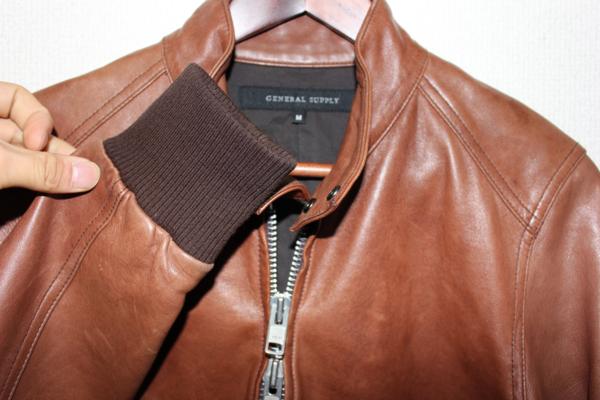 SHIPS GENERAL SUPPLY シングルレザー ライダース 茶M★