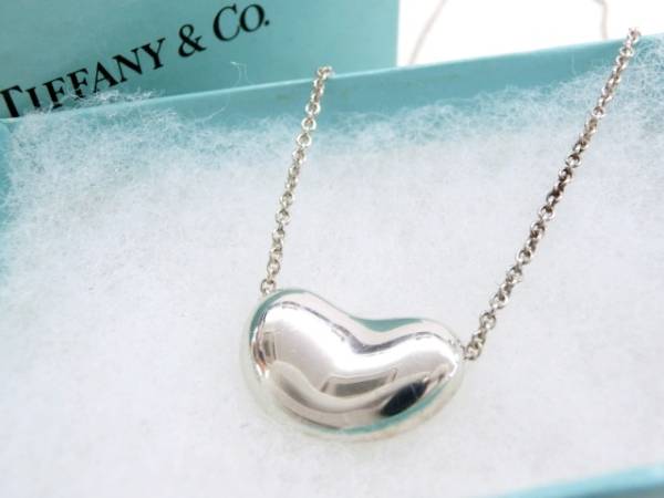 1円～ティファニー TIFFANY ビーン ネックレス シルバー925