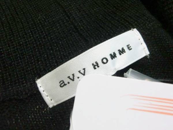 新品ミッシェルクランavvオム ショールニットカーデM黒JK0341