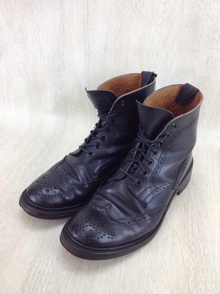 Tricker’s◆カントリーブーツ/-/BLK/サイズ6