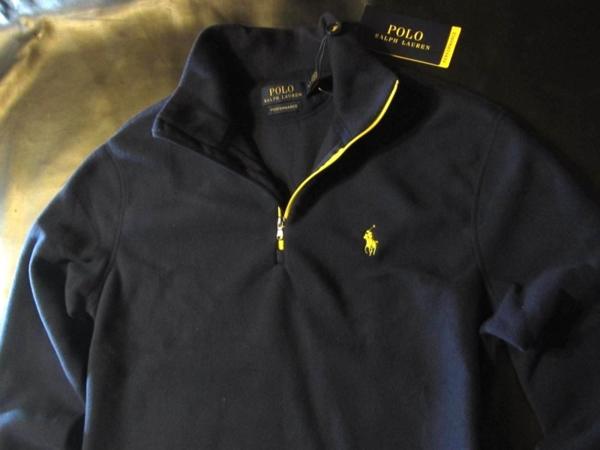本物正規◆ポロラルフローレン◆ハーフZIPフリース 紺■S