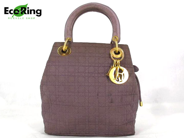 1円 難有品 レディディオール ナイロン 巾着 ハンドバッグ HT103