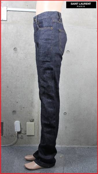 新品 サンローランパリ ノンウォッシュインディゴデニム 27 1円