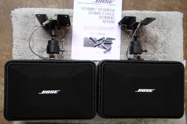 BOSE101MMスピーカー＋純正天吊り金具GCW-3☆連番/鳥ロゴ入