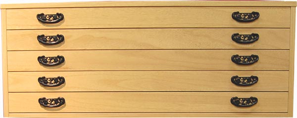 送料無料 5段 総桐タンス 上置き 肥前桐民芸 とのこ仕上げ 国産