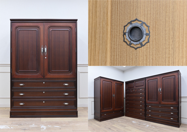 NU252 総額400万円 府中家具 本紫檀 唐木 和箪笥 衣装タンス婚礼