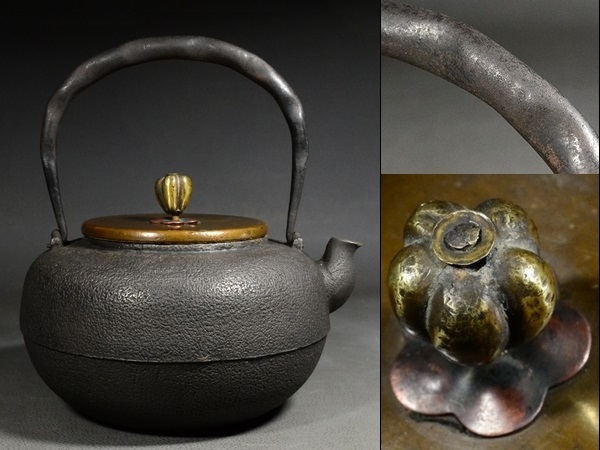 天明鋳物師 栗崎二夫作 朱銅花瓶 共箱 V R6161B Yahoo!オークション